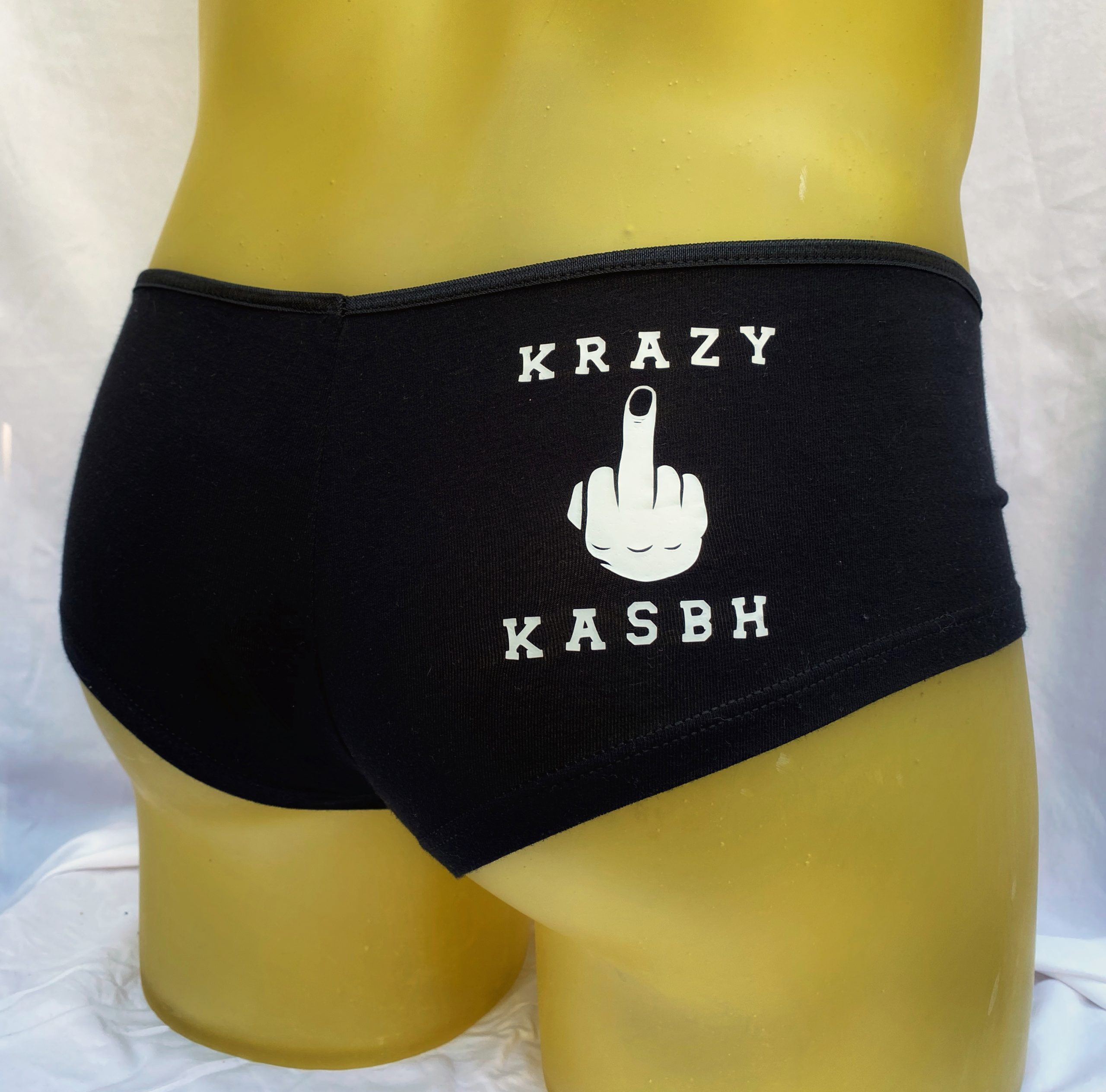 Krazy Kasbh Black Plus Size Booty Shorts