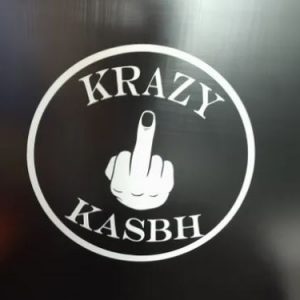 Krazy Kasbh Finger Window Sticker