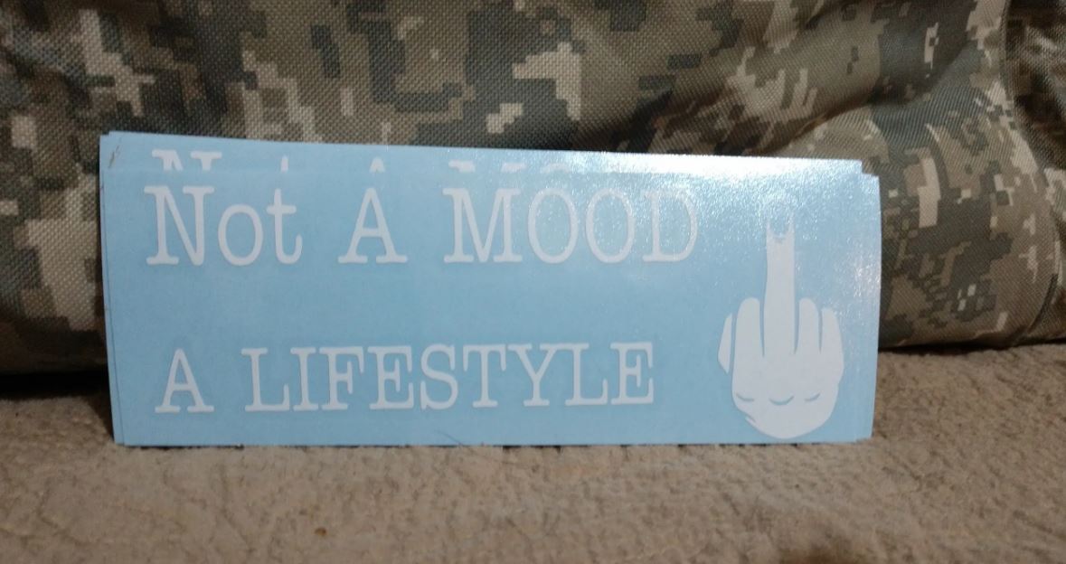 “Not A Mood A Lifestyle” Rectangle Window Sticker