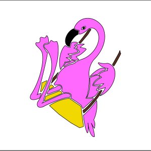 The Swinging Flamingos 5" x 7" Window Sticker
