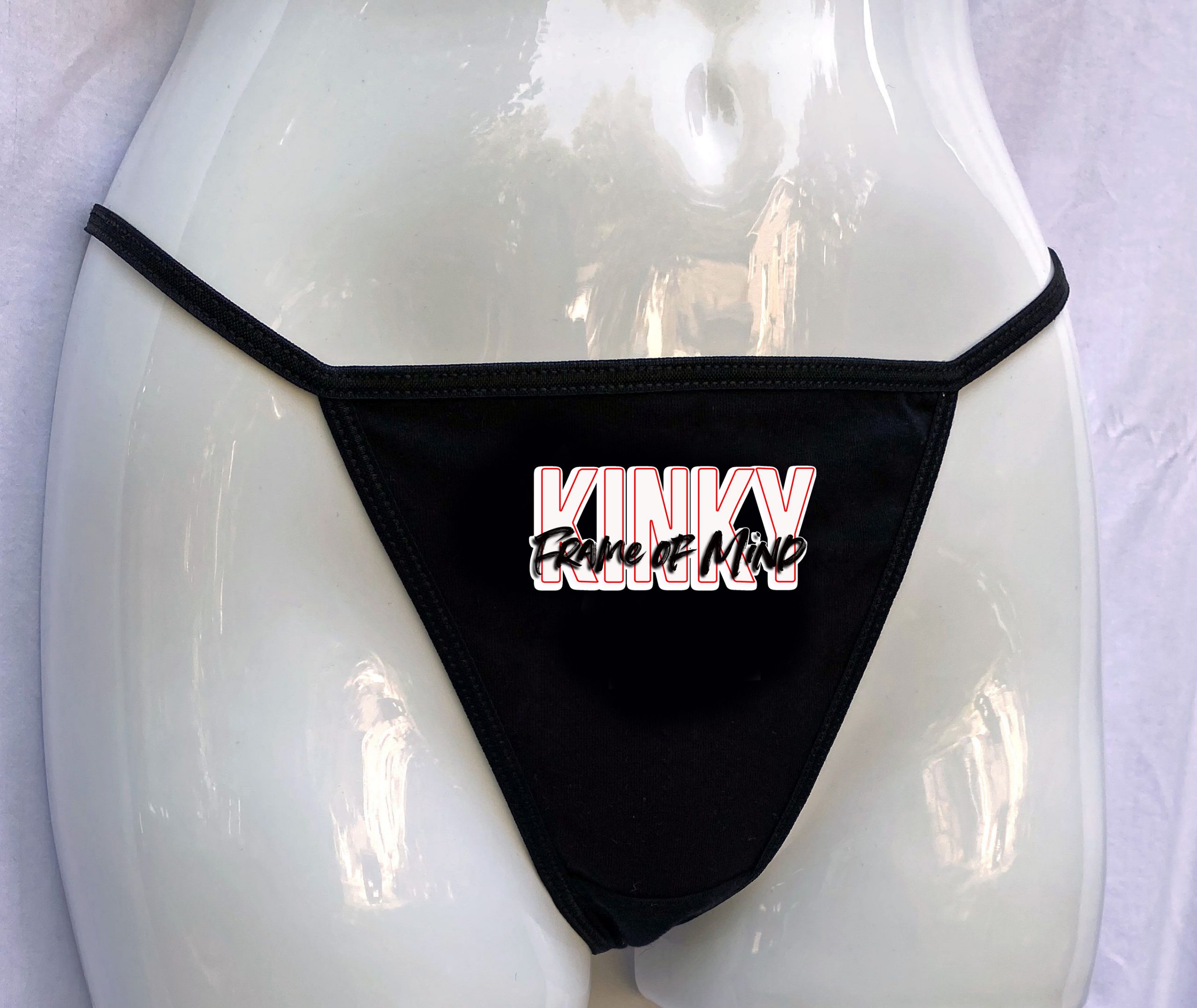Kinky Frame of Mind Black Thong Panties