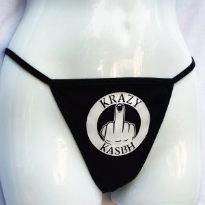 Krazy Kasbh Black Thong Panties