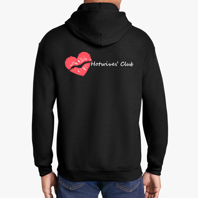 Hot Wives Club black hoodie back