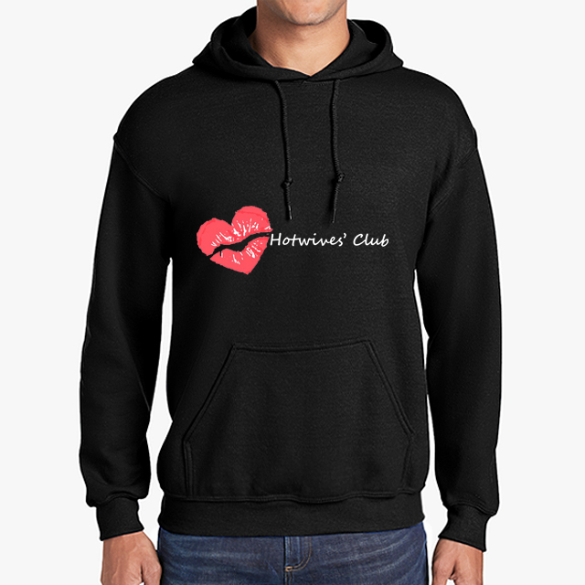 Hot Wives Club black hoodie front