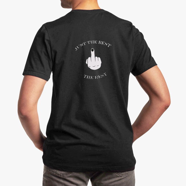 Just the Best black unisex t-shirt