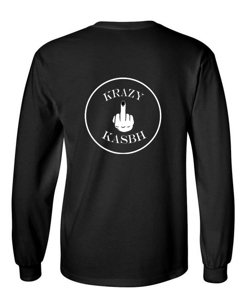 Krazy Kasbh black back long sleeve t-shirt