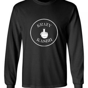 Krazy Kasbh black front long sleeve t-shirt