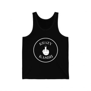 Krazy Kasbh black unisex jersey tank