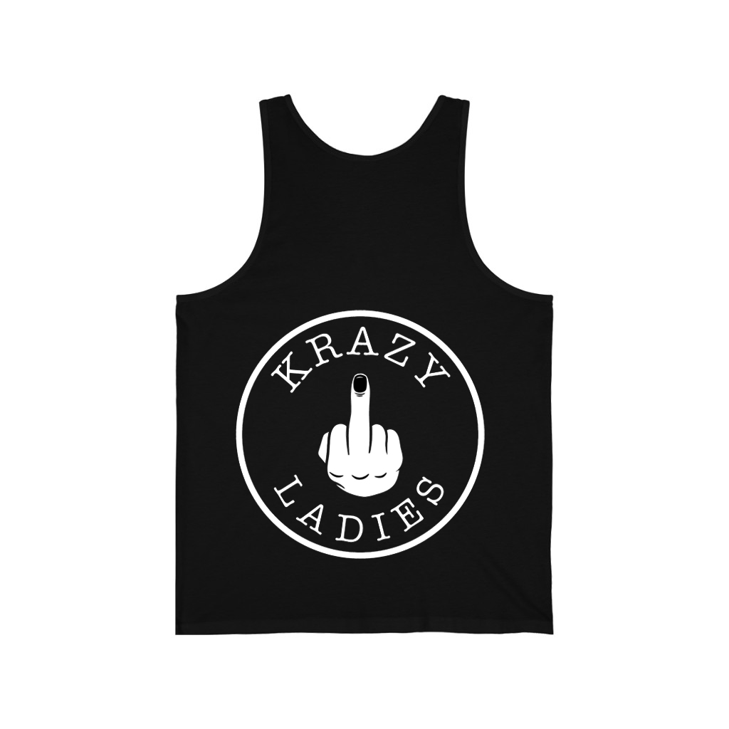 Krazy Ladies black unisex jersey tank