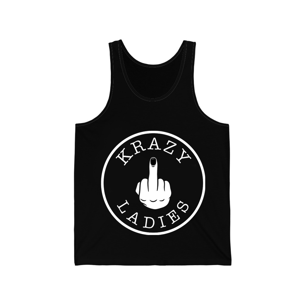 Krazy Ladies black unisex jersey tank