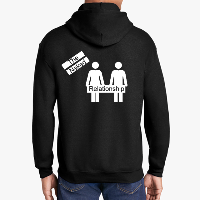 The Naked Relationship black hoodie back