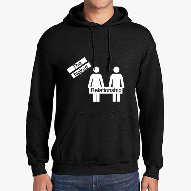 The Naked Relationship black hoodie front