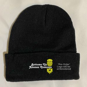 The Upsidedown Pineapple Bottoms Up Black Beanie