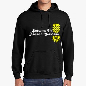 The Upsidedown Pineapple Bottoms Up Black Hoodie