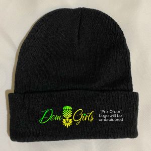 The Upsidedown Pineapple Dem Girls Black Beanie