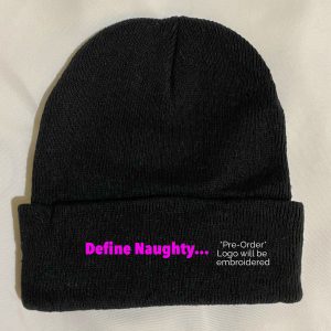 In Bed With Nikky Define Naughty Black Beanie