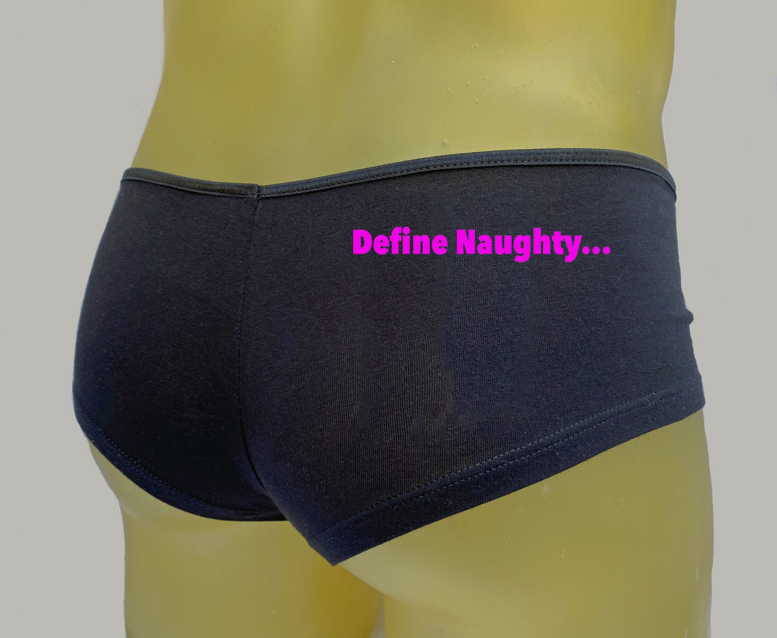 Define Naughty Black Booty Shorts