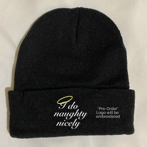 In Bed With Nikky I Do Naughty Nicely Black Beanie