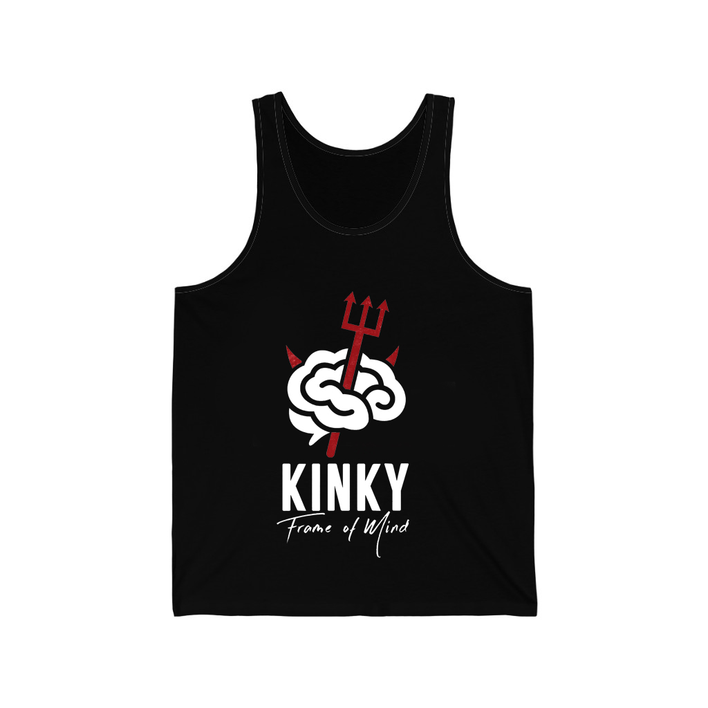 Kinky Frame of Mind Devilish Black Unisex Jersey Tank Top