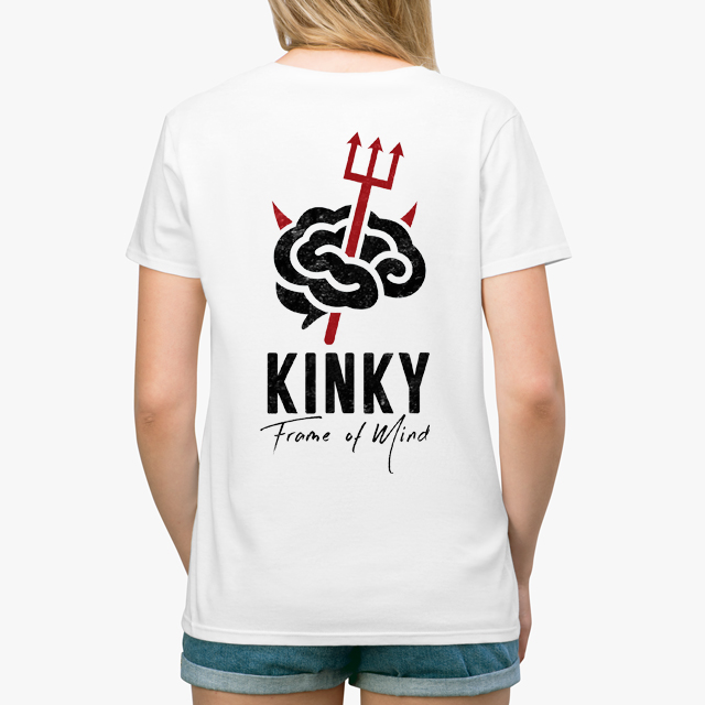 Kinky Frame of Mind Devilish White Unisex T-Shirt