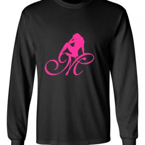 Mrs Pineapple Silhouette Logo Black Long Sleeve T-Shirt