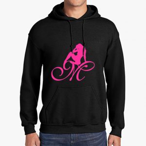 Mrs Pineapple Silhouette Logo Black Hoodie