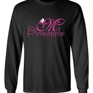 Mrs Pineapple Black Long Sleeve T-Shirt