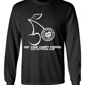 Get Your Cherry Popped with The Private Affair Black Long Sleeve T-Shirt