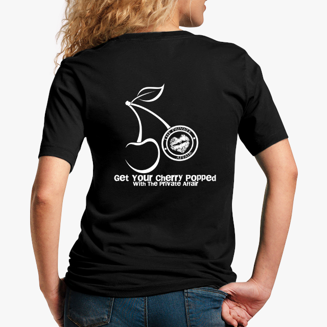 Get Your Cherry Popped with The Private Affair Black Unisex T-Shirt