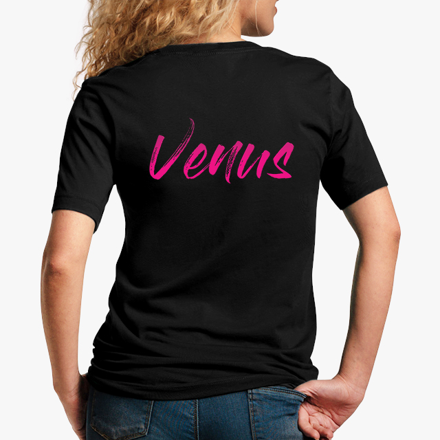 Venus Black Unisex T-Shirt