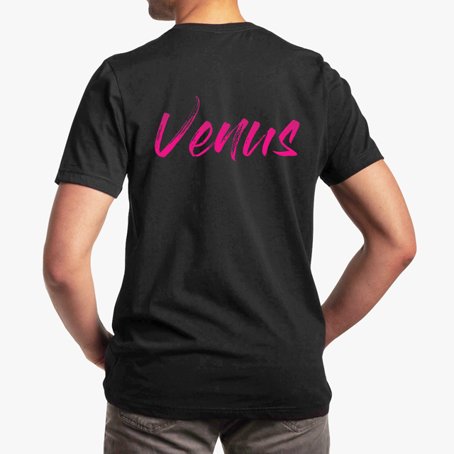 Venus Black Unisex T-Shirt