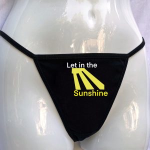 Let in the Sunshine Black Thong Panties