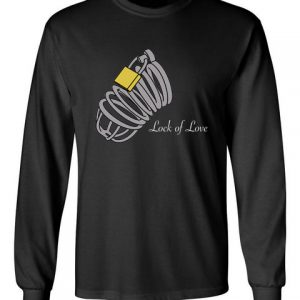 lock of love black front long sleeve t-shirt