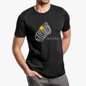 lock of love black unisex tshirt - man