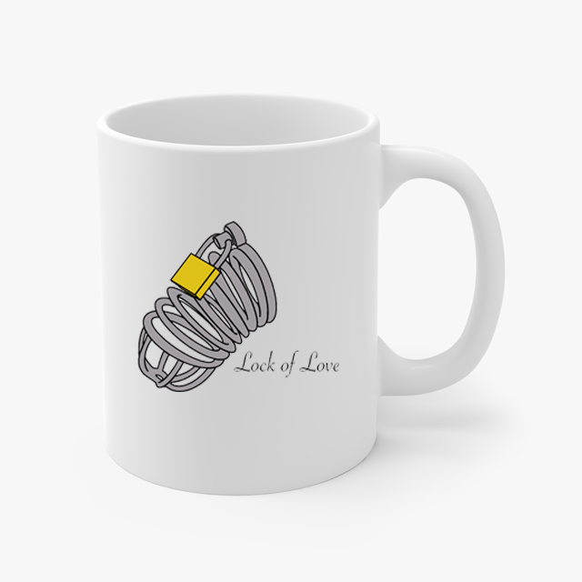 lock of love coffee cup