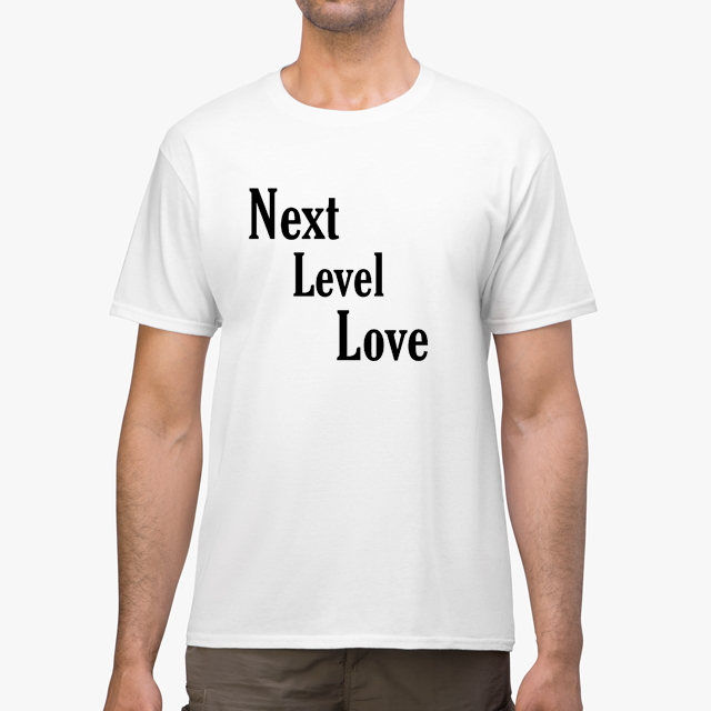 next level love black white unisex tshirt man example