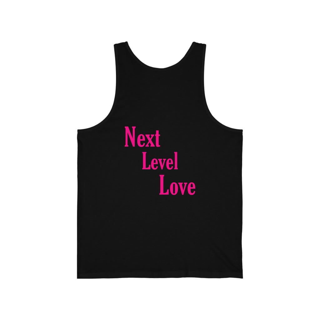 next level love pink unisex-jersey-tank back