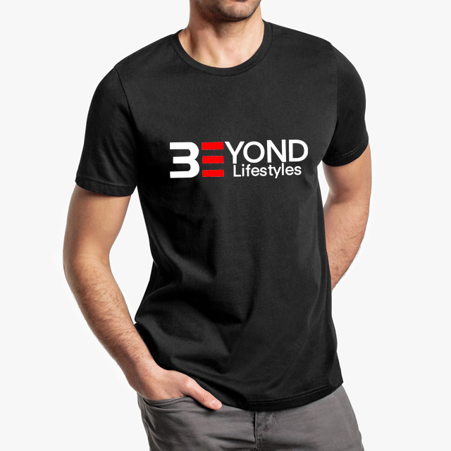 Beyond Lifestyles black unisex tshirt - man