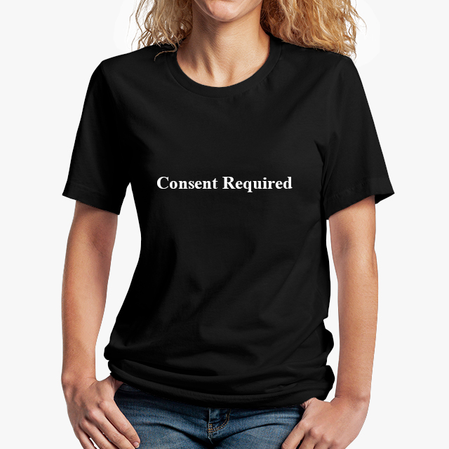 “Consent Required” Black Unisex T-Shirt
